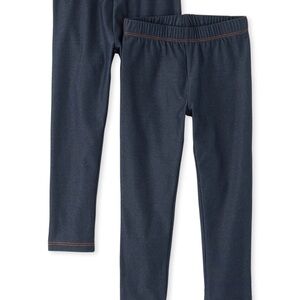 Girls Faux Denim Leggings